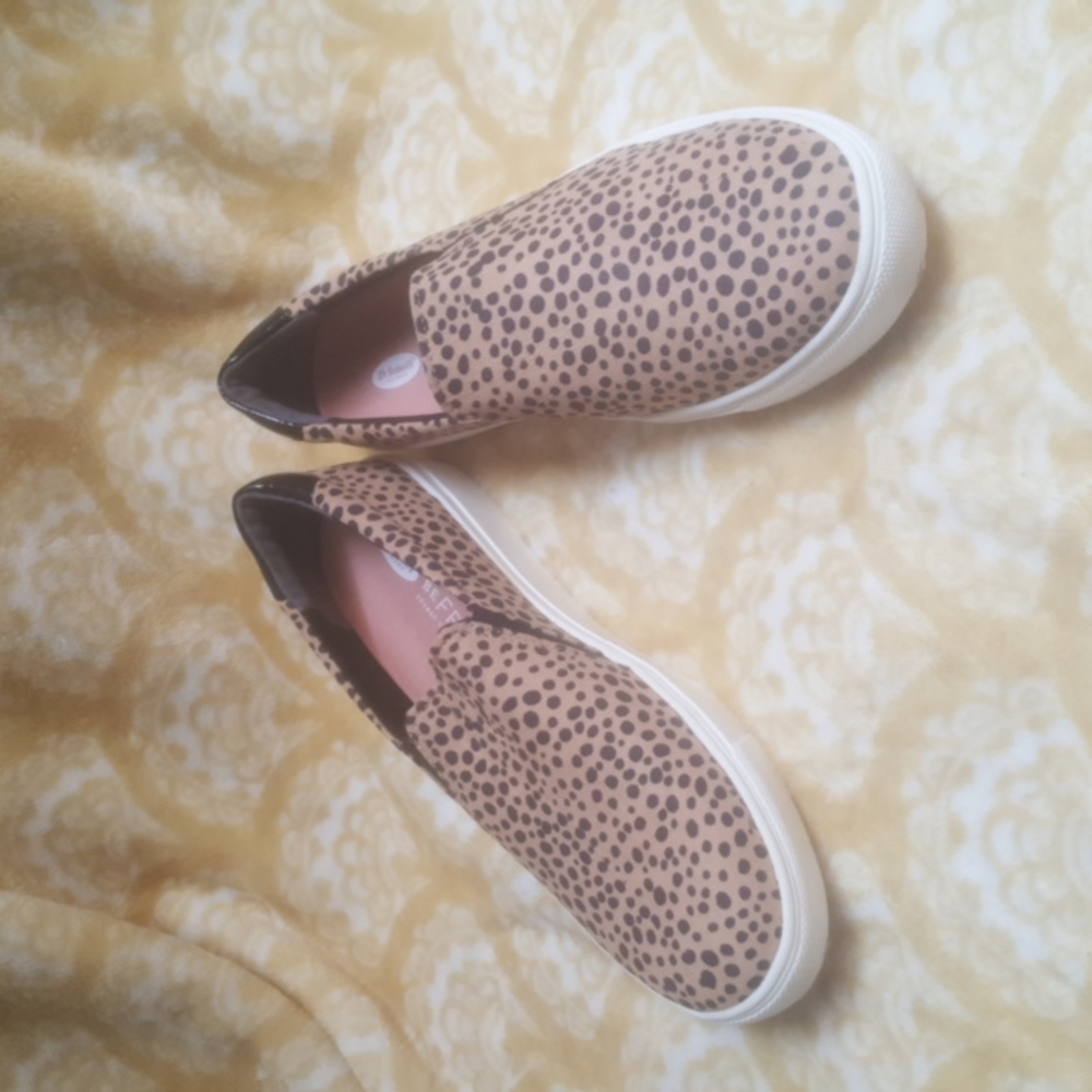 Dr scholls leopard print slides